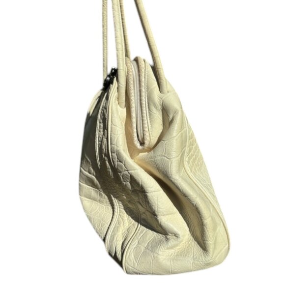 Vintage Y2K Furla Croc Embossed Shoulder Bag - Picture 3 of 9